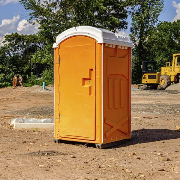 can i customize the exterior of the porta potties with my event logo or branding in Palestine AR